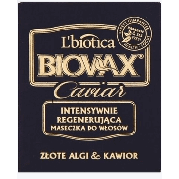 Biovax -  BIOVAX Caviar intensywnie regenerująca maseczka do włosów Złote Algi & Kawior 125+25 ml